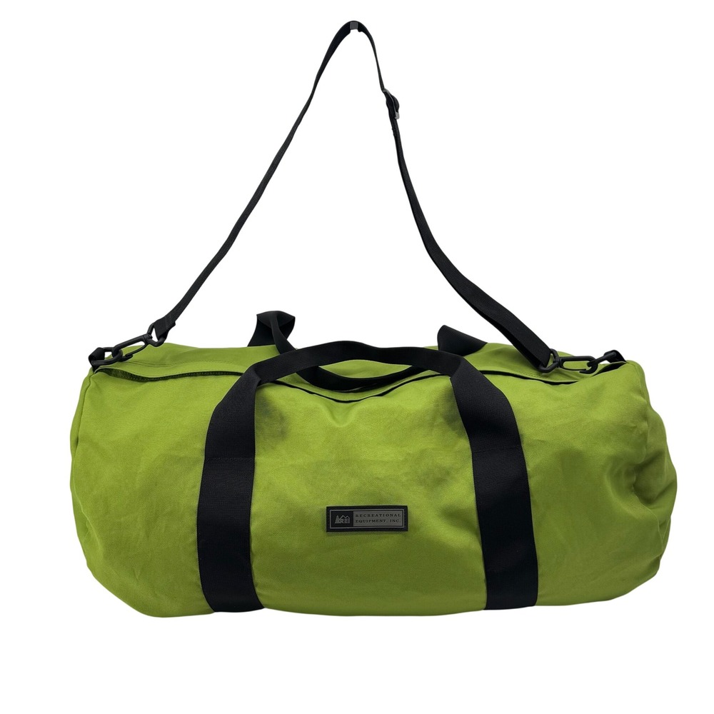 REI Duffel Bag Lime Green Large Duffle Travel Gym Shoulder Strap Outdoor Gear